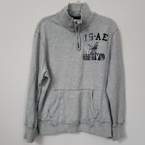 American Eagle Outfitters Sweatshirt Mens XL Logoed 1/4 Zip Heavyweight Y2K Warm